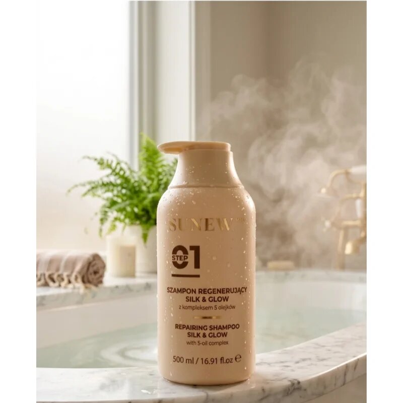 SUNEWMED+ Silk & Glow Repairing Shampoo Sampon de restaurare in profunzime 500 ml
