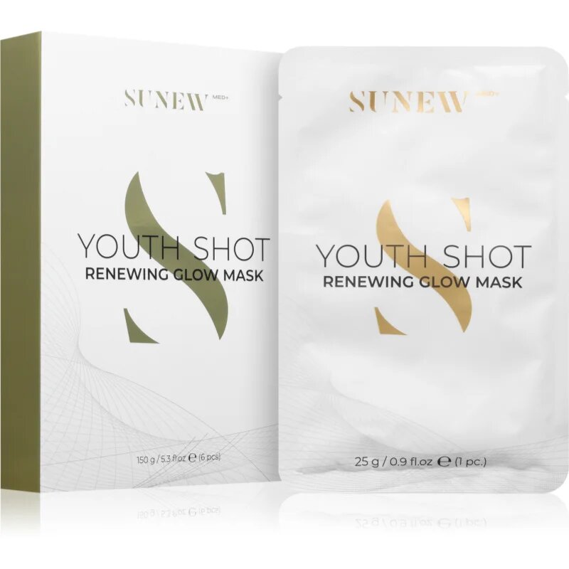 SUNEWMED+ Youth Shot Regenerating Glow Face Sheet Mask masca pentru celule pentru regenerare 6 buc