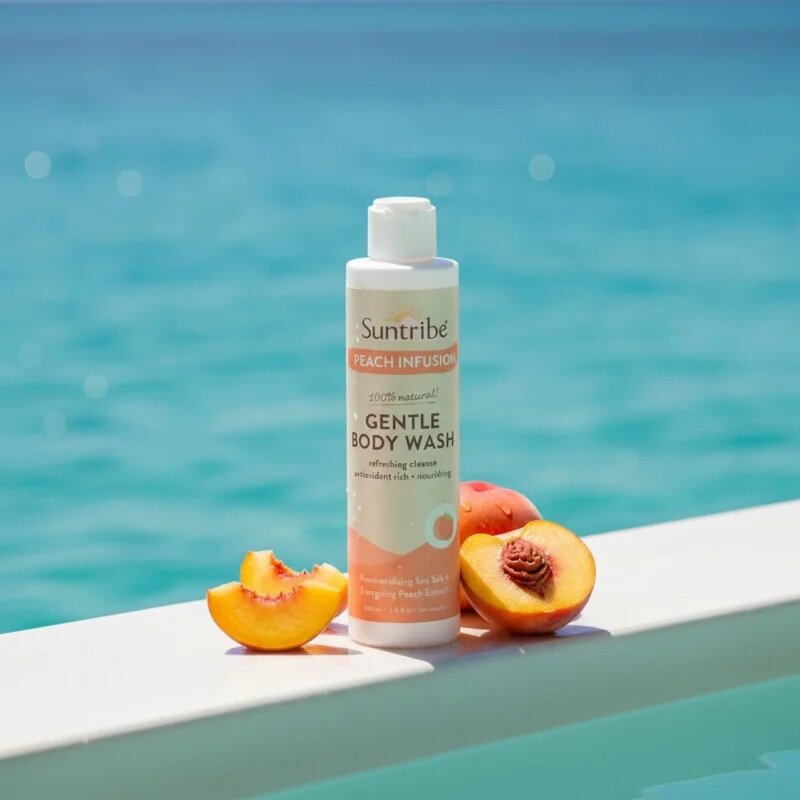 Suntribe Gentle Body Wash gel de duș mătăsos cu extract de piersica 200 ml