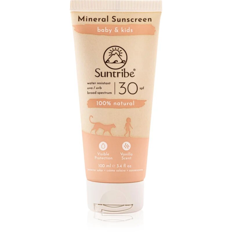 Suntribe Kids Mineral Sunscreen crema de fata cu minerale pentru protectie pentru copii 100 ml