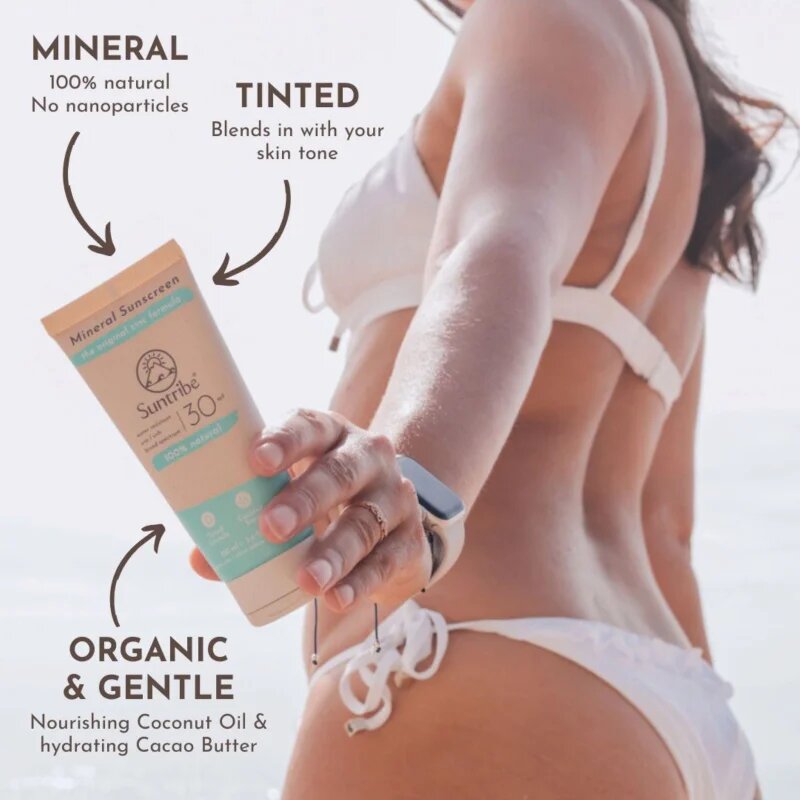 Suntribe Mineral Sunscreen cremă pentru plaja cu minerale SPF 30 100 ml