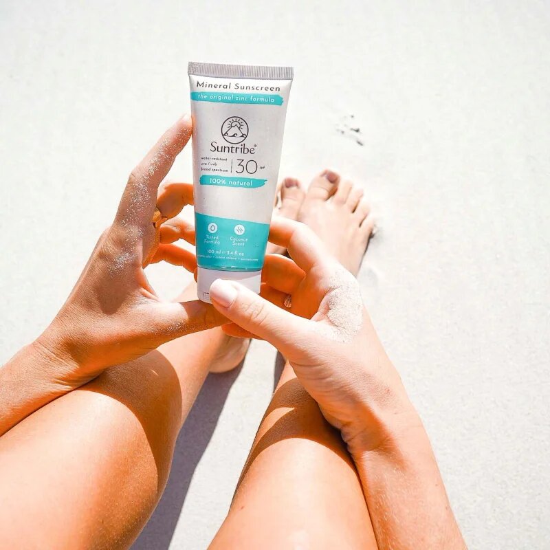 Suntribe Mineral Sunscreen cremă pentru plaja cu minerale SPF 30 100 ml