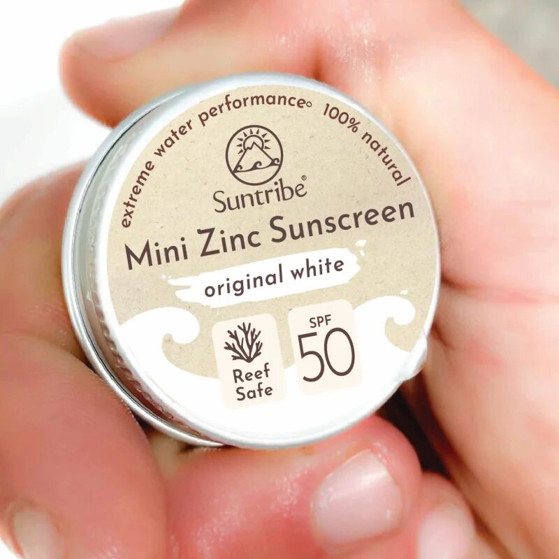 Suntribe Mini Zinc Sunscreen crema de fata cu minerale pentru protectie SPF 50 Original White 15 g