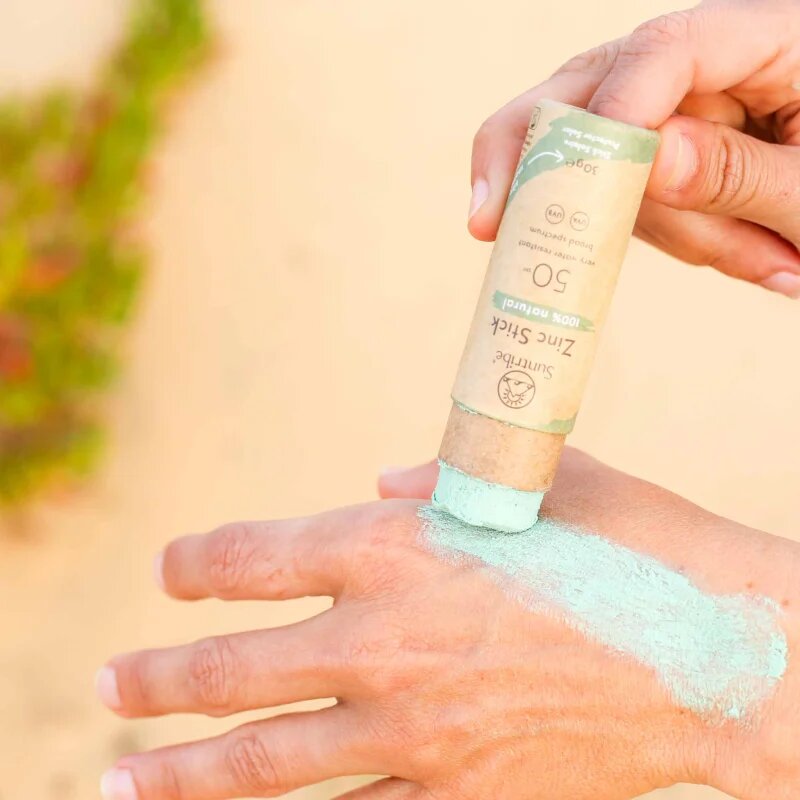 Suntribe Sports Zinc Stick baton de protecție minerală pe zonele sensibile SPF 50 Mint Green 30 g