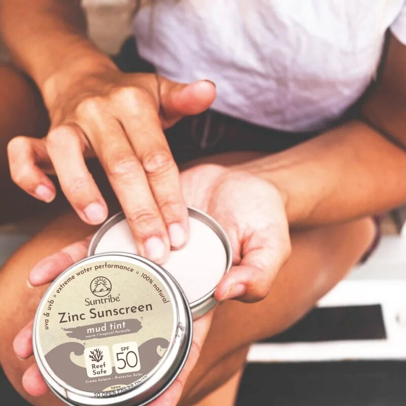 Suntribe Zinc Sunscreen crema de fata cu minerale pentru protectie SPF 50 Mud Tint 45 g