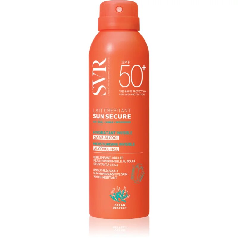 SVR Sun Secure Lait Crepitant loțiune pentru plaja Spray SPF 50+ 200 ml