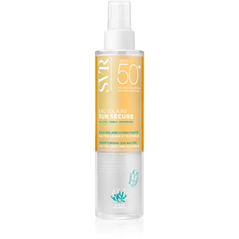 SVR Sun Secure Moisturising Sun Water spray hidratant plaja SPF 50+ 200 ml