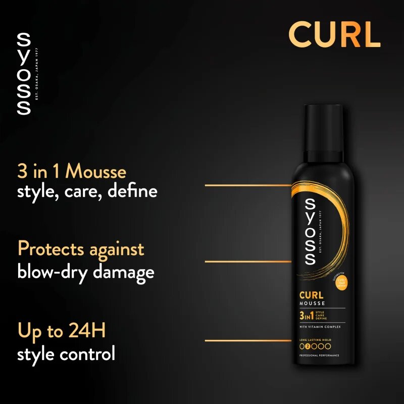 Syoss Curl Mousse spuma pentru o fixare naturala 250 ml