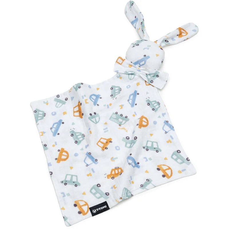 T-Tomi BIO Muslin Cuddle Cloth jucărie de adormit Traffic 1 buc