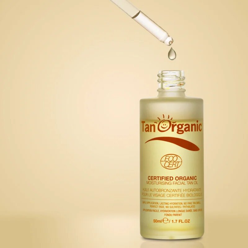 TanOrganic The Skincare Tan ulei bronzant faciale culoare Light Bronze 50 ml