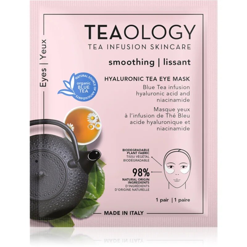 Teaology Face Mask Hyaluronic Eye Mask mască hialuronică hidratantă pentru zona ochilor 1 pereche