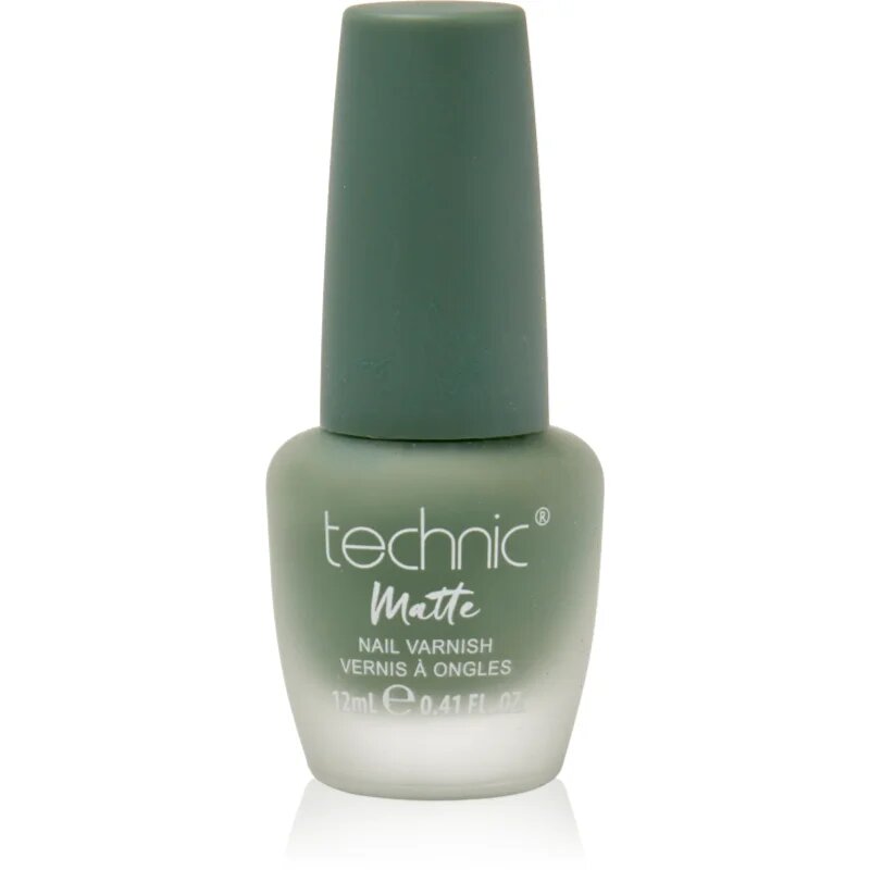 Technic Cosmetics Matte Nail Varnish lac de unghii cu rezistenta indelungata cu efect matifiant culoare Green Whit Envy 12 ml