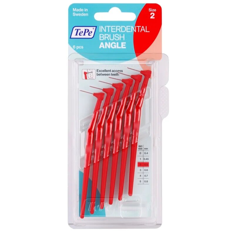 TePe Angle Size 2 perie interdentara 05 mm 6 buc