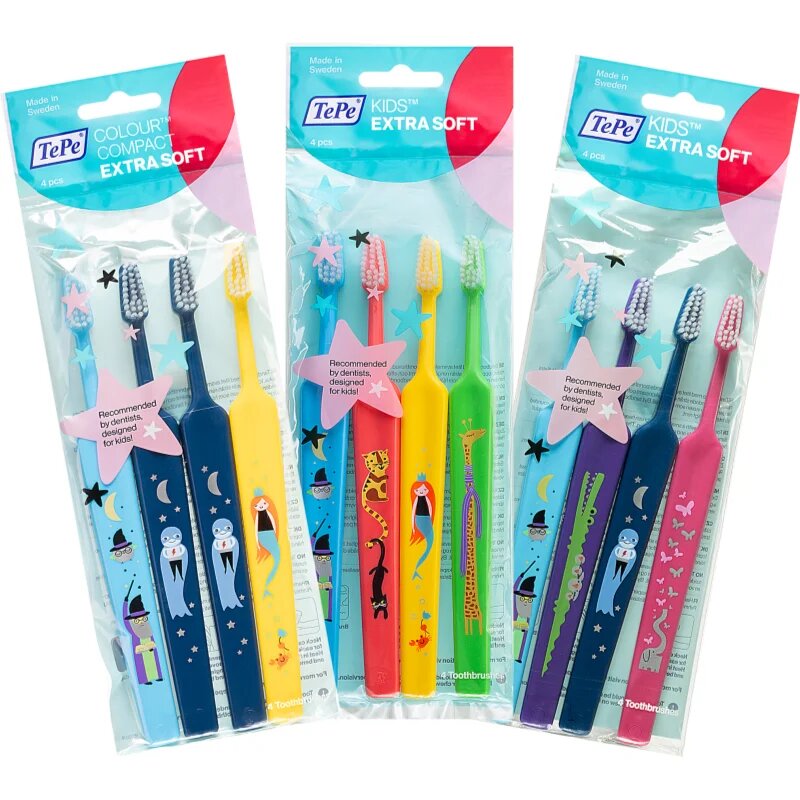 TePe Kids Extra Soft Perii de dinți soft pentru copii 4 buc