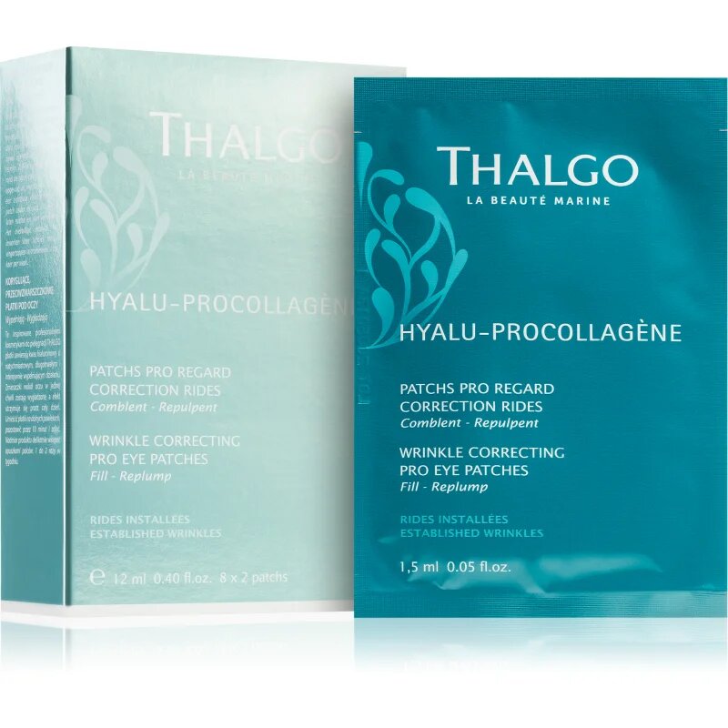 Thalgo Hyalu-Procollagen Wrinkle Correcting Pro Eye Patches mască pentru ochi cu efect de netezire 8x2 buc