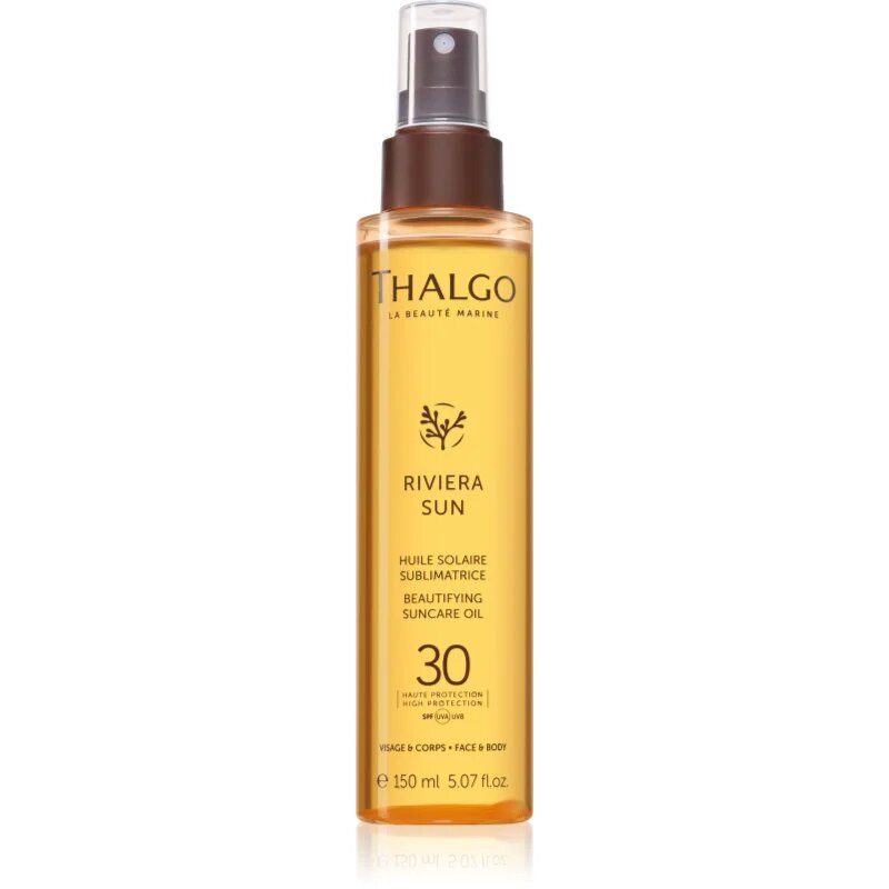 Thalgo Riviera Sun Beautyfying Suncare Oil SPF30 ulei hranitor uscat pentru piele bronzata SPF 30 150 ml