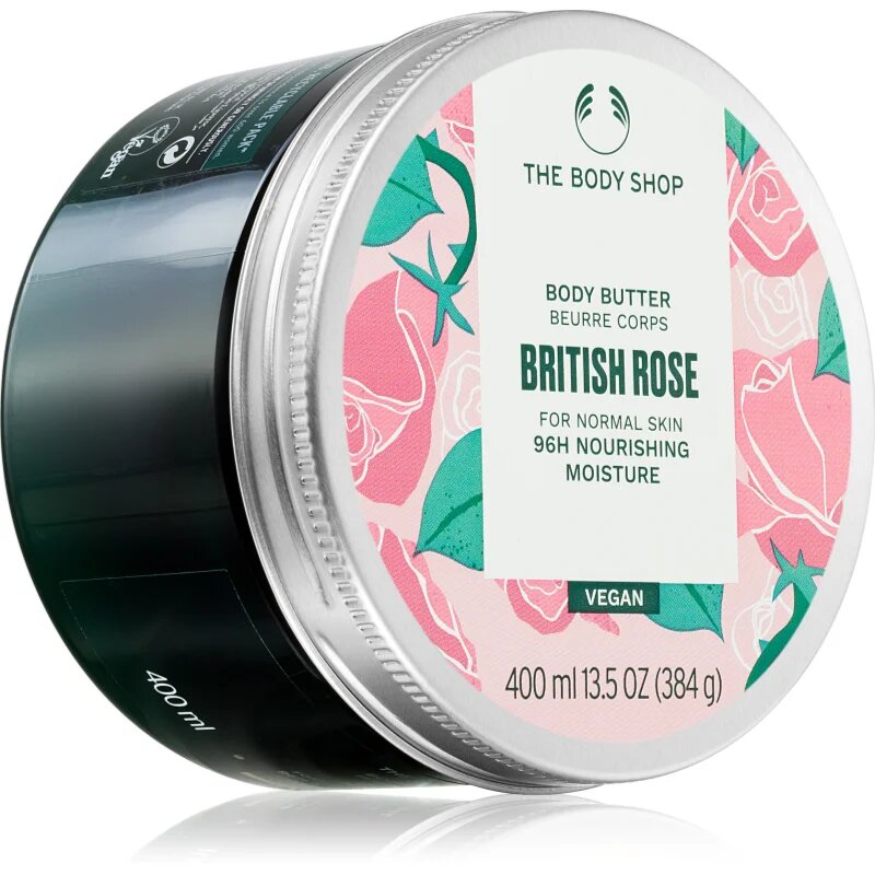 The Body Shop British Rose Body Butter unt pentru corp cu aromă de trandafiri 400 ml