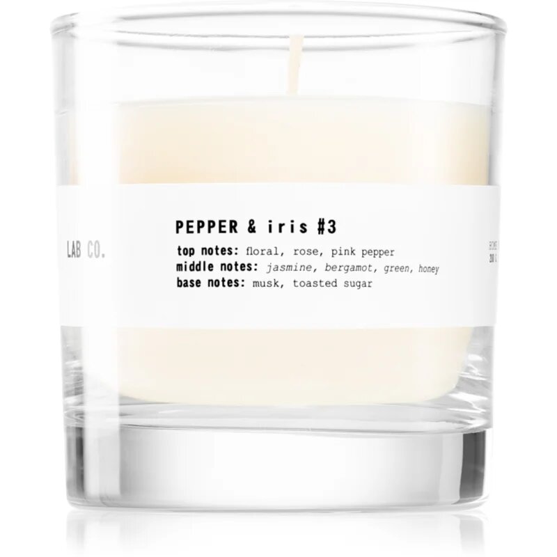 The Olphactory Lab Co. Pepper & Iris lumânare parfumată 200 g
