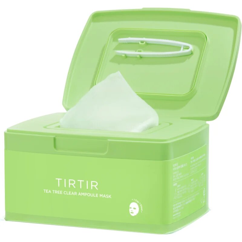 TIRTIR Ampoule Mask Tea Tree Clear mască textilă calmantă pentru pielea problematica 30 buc