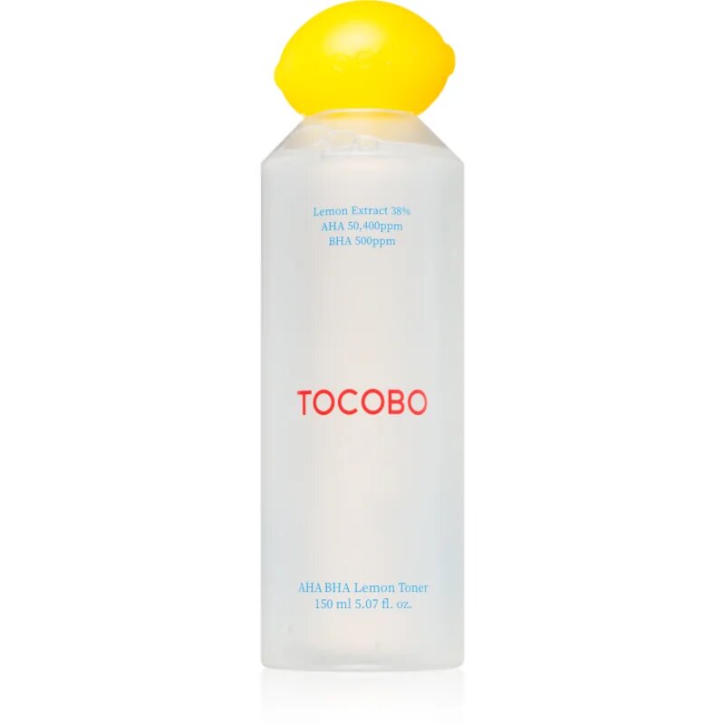 TOCOBO AHA BHA Lemon Toner solutie tonica cu efect de iluminare pentru uniformizarea nuantei tenului 150 ml