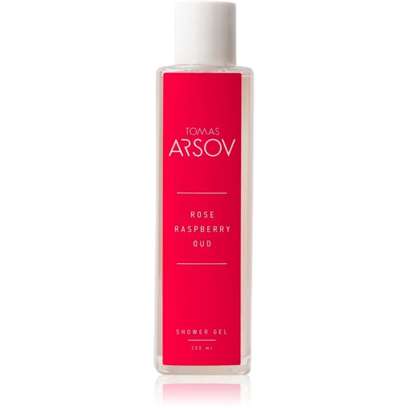 Tomas Arsov Rose Raspberry Oud gel parfumat pentru duș cu zmeură 200 ml