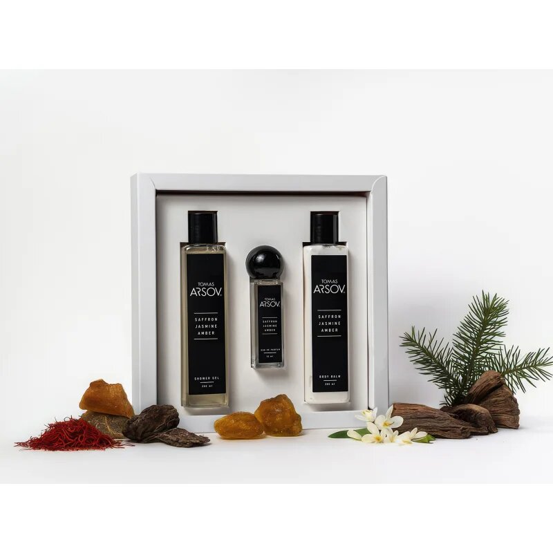 Tomas Arsov Saffron Jasmine Amber Parfume Gift Set set cadou unisex 3 buc