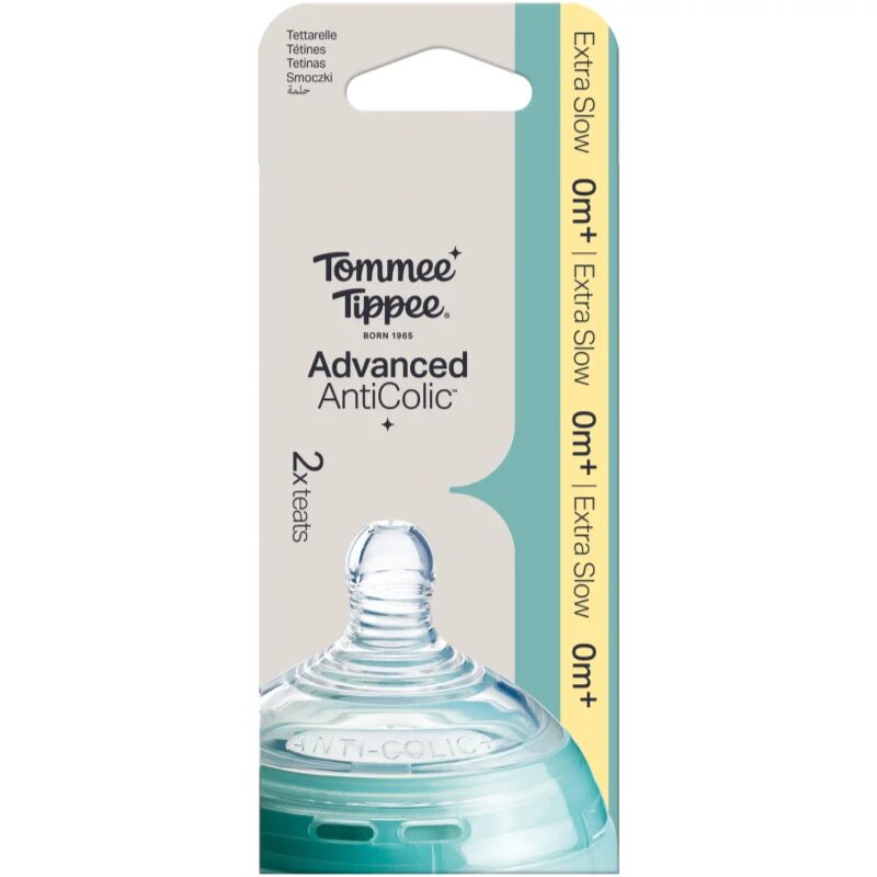 Tommee Tippee Advanced Anti-Colic tetină pentru biberon 0m+ 2 buc
