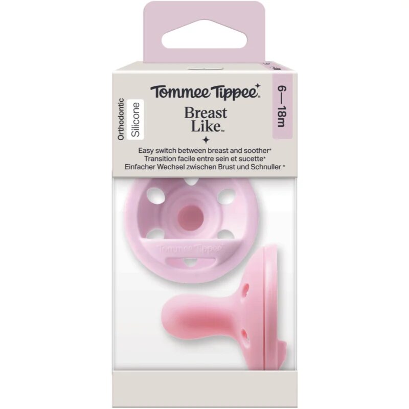 Tommee Tippee Breast-like 6-18 m suzetă Girl 2 buc