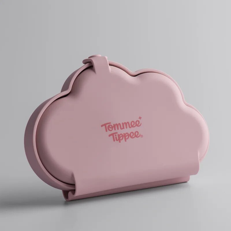 Tommee Tippee EasiStick™ Silicone Foldable Plate caserolă de mâncare 4m+ Pink 1 buc