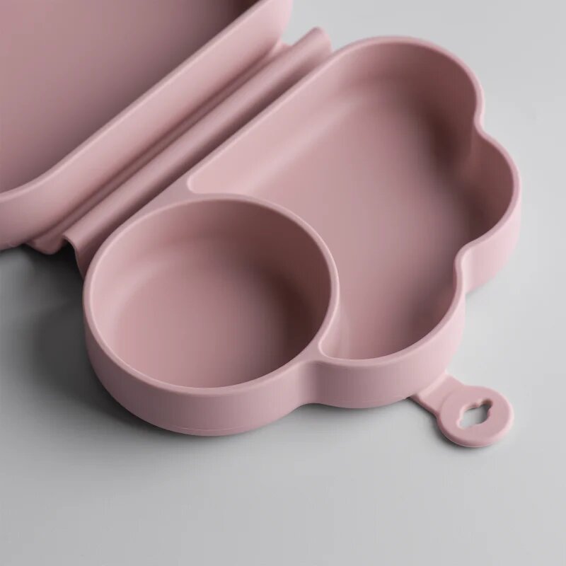Tommee Tippee EasiStick™ Silicone Foldable Plate caserolă de mâncare 4m+ Pink 1 buc