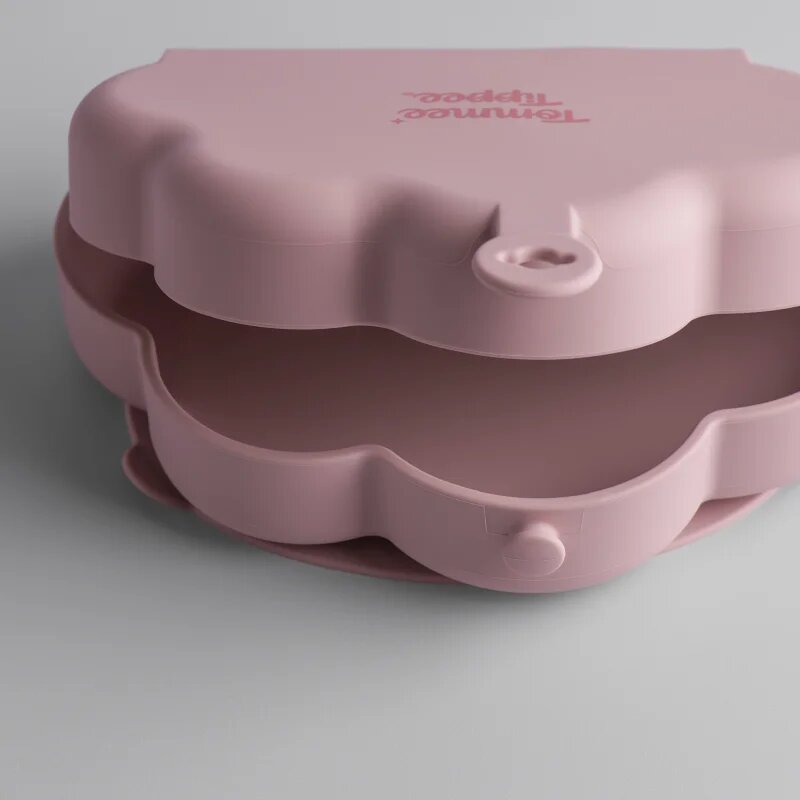 Tommee Tippee EasiStick™ Silicone Foldable Plate caserolă de mâncare 4m+ Pink 1 buc