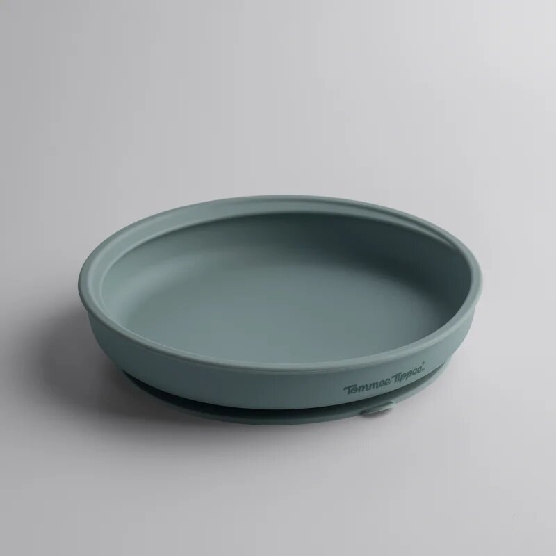 Tommee Tippee EasiStick™ Silicone Weaning Plate farfurie cu ventuză 4m+ Green 1 buc