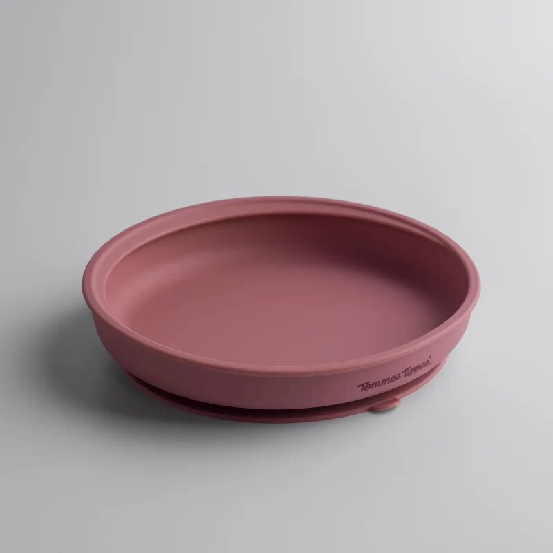 Tommee Tippee EasiStick™ Silicone Weaning Plate farfurie cu ventuză 4m+ Pink 1 buc