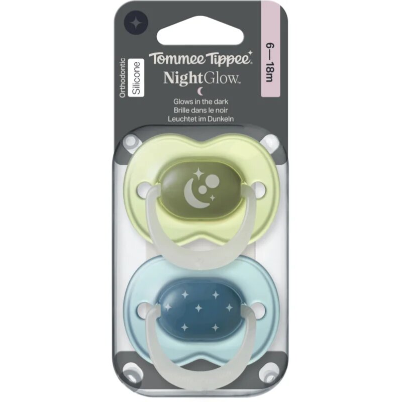 Tommee Tippee NightGlow Soother 6-18m suzetă Boy 2 buc