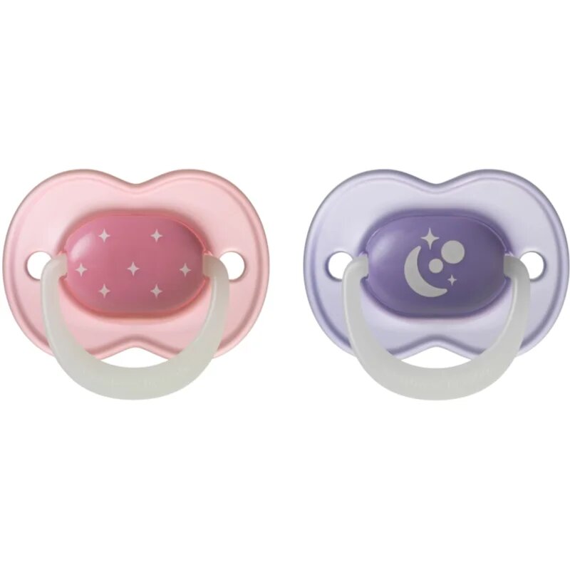 Tommee Tippee NightGlow Soother 6-18m suzetă Girl 2 buc