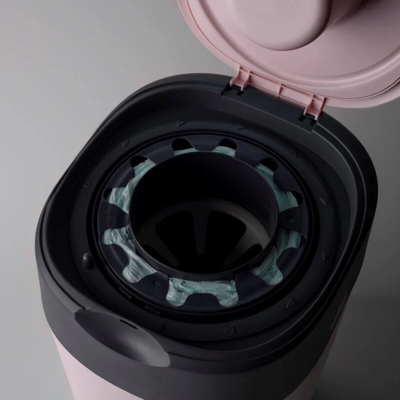 Tommee Tippee Twist & Click Pink coș pentru scutece + casetă pentru coș 1 buc