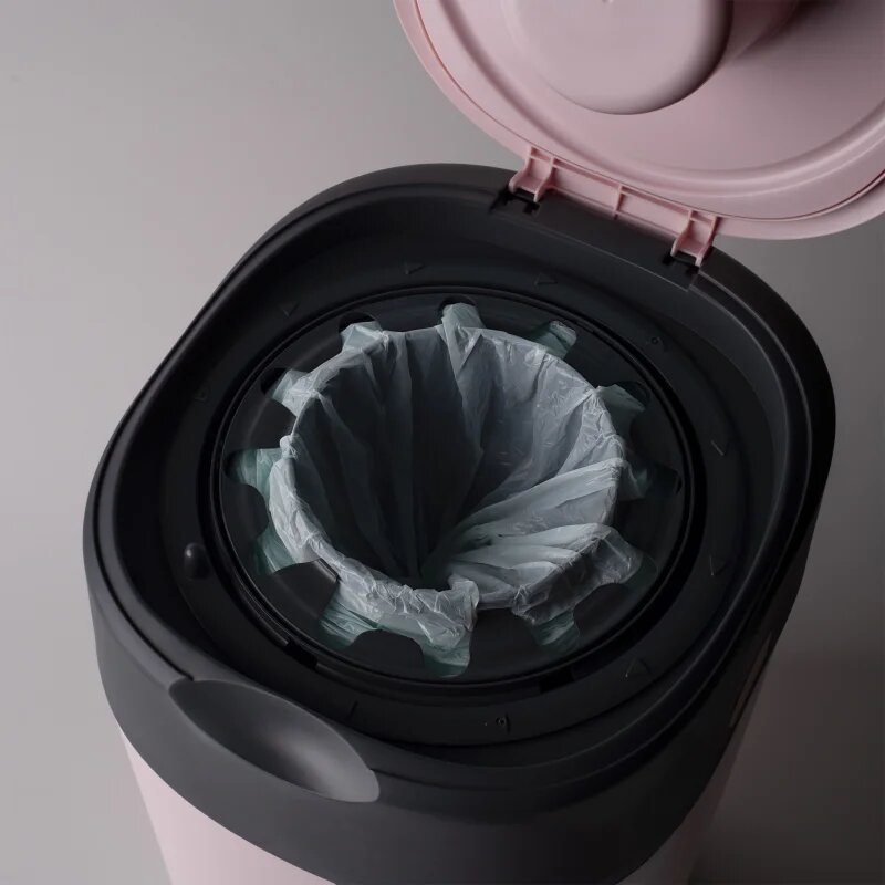Tommee Tippee Twist & Click Pink coș pentru scutece + casetă pentru coș 1 buc