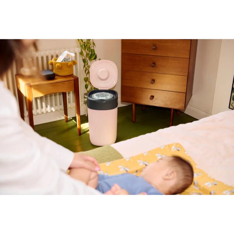 Tommee Tippee Twist & Click Pink coș pentru scutece + casetă pentru coș 1 buc