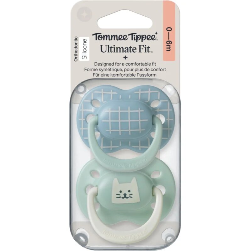 Tommee Tippee Ultimate Fit 0-6m suzetă Boy 2 buc