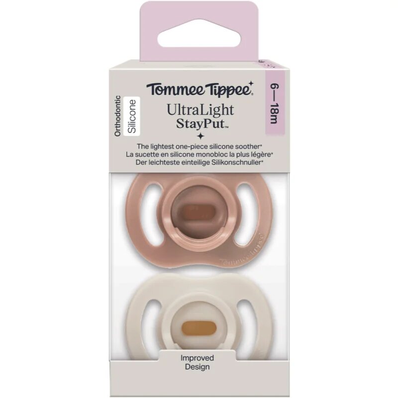 Tommee Tippee Ultra Light Stay Put 6-18 m suzetă Girl 2 buc
