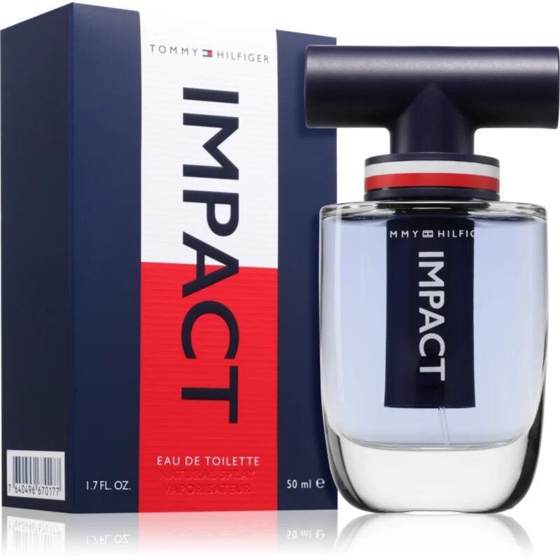 Tommy Hilfiger Impact Eau de Toilette + mini produs de călătorie de 4 ml în capac pentru bărbați 50 ml