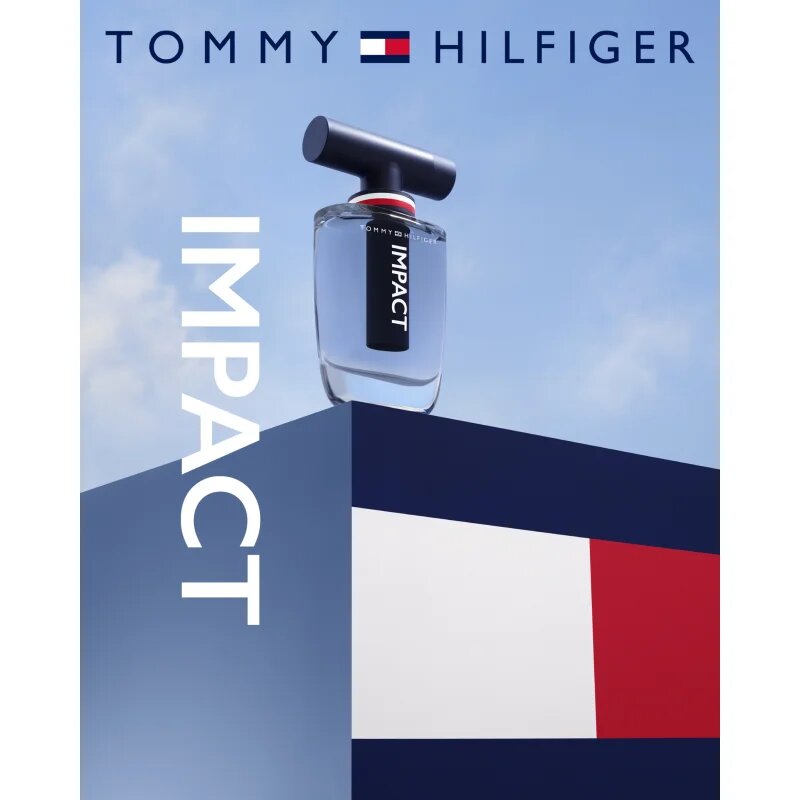 Tommy Hilfiger Impact Eau de Toilette + mini produs de călătorie de 4 ml în capac pentru bărbați 50 ml