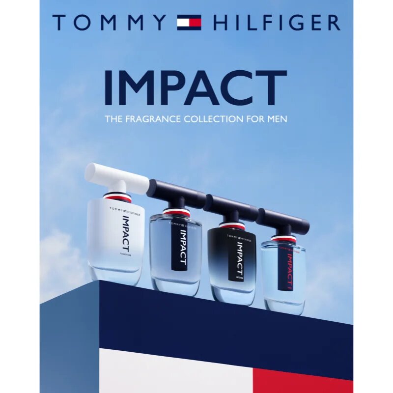 Tommy Hilfiger Impact Eau de Toilette + mini produs de călătorie de 4 ml în capac pentru bărbați 50 ml