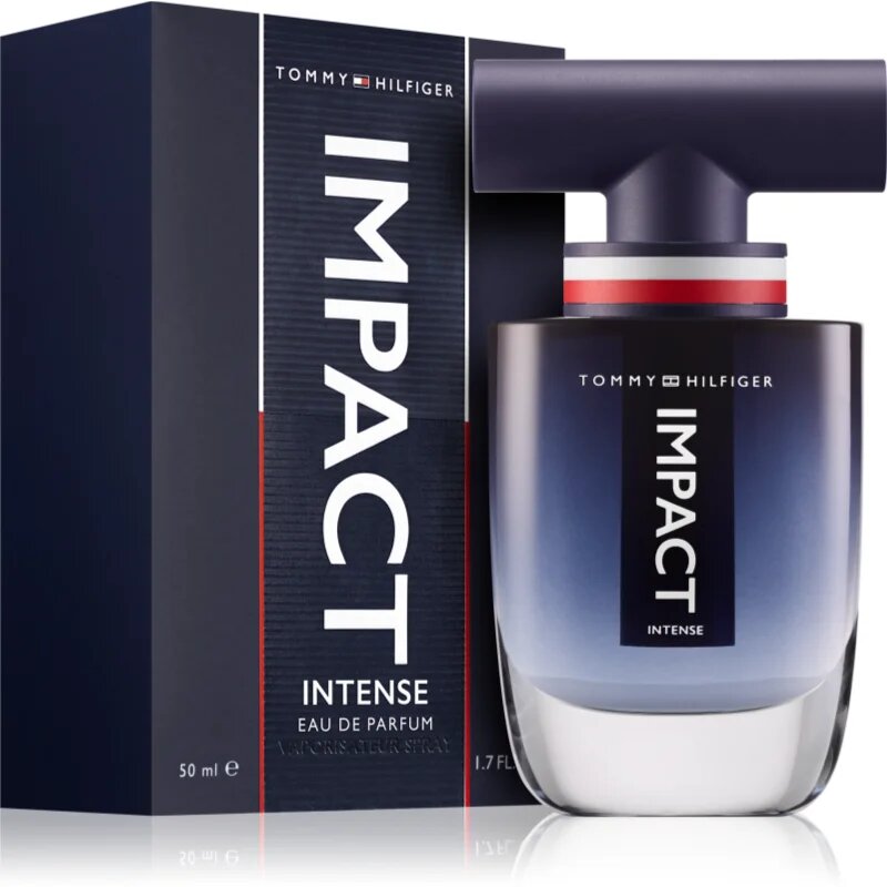 Tommy Hilfiger Impact Intense Eau de Parfum + mini produs de călătorie de 4 ml în capac pentru bărbați 50 ml