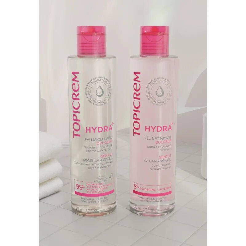 Topicrem UH FACE Gentle Micellar Water apă micelară pentru curățare blânda pentru piele si ochi sensibili 200 ml