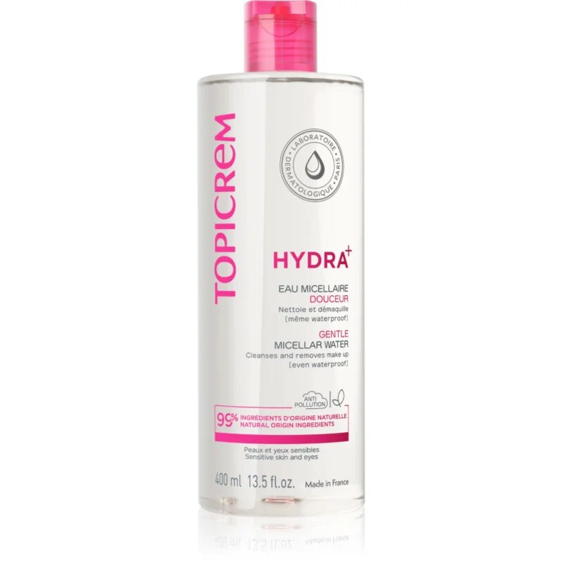 Topicrem UH FACE Gentle Micellar Water apă micelară pentru curățare blânda pentru piele si ochi sensibili 400 ml