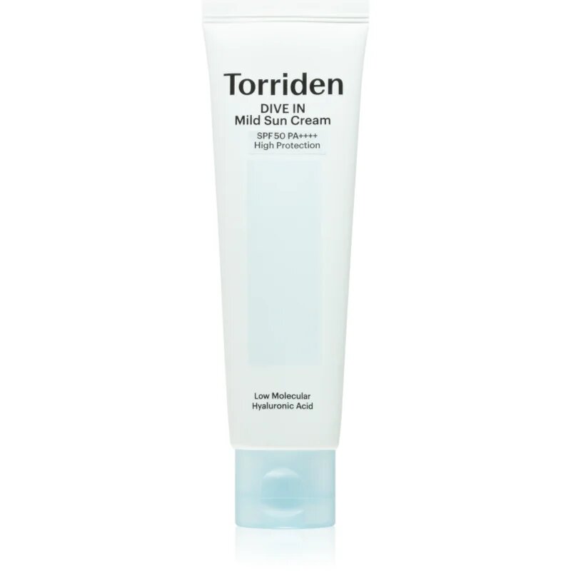 Torriden Dive In Mild Sun Cream fluid mineral cu protecție solară cu efect de hidratare SPF 50+ 60 ml