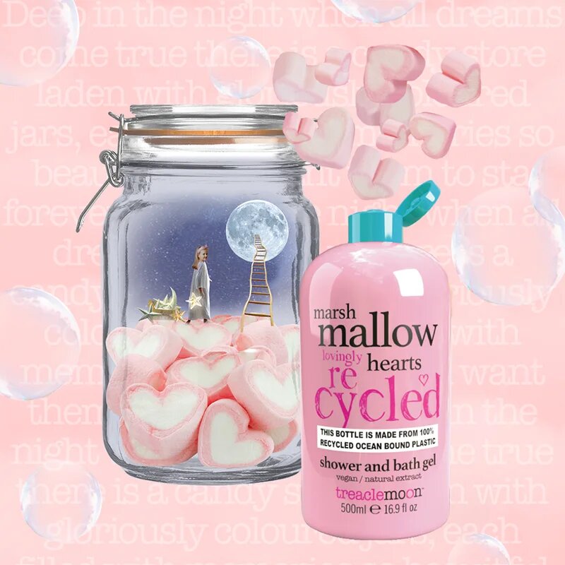 Treaclemoon Marshmallow Hearts gel de dus si baie 500 ml
