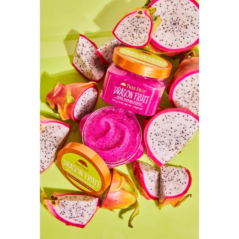 Tree Hut Shea Sugar Scrub Dragon Fruit exfoliant de corp cu zahăr 510 g
