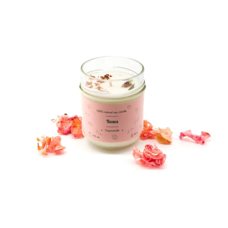 Tropicandle Roses lumânare parfumată 170 ml